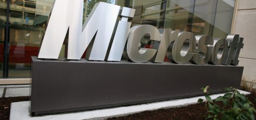Microsoft logo voor gebouw