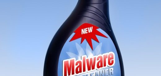 advertenties Sanwrom malware cleaner fles die lijkt op Glassex