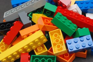 Legosteentjes veel