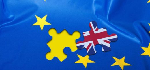 Brexit no-deal Brexit. Engelse vlag uit EU