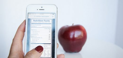 gezondheidsapps telefoom met app en appel erbij