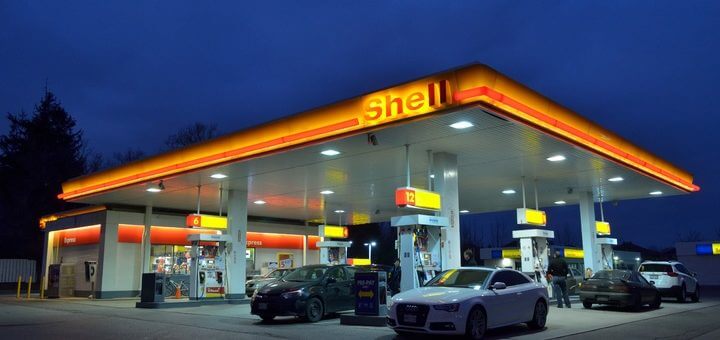 Tankstation Shell snelweg dieselprijs