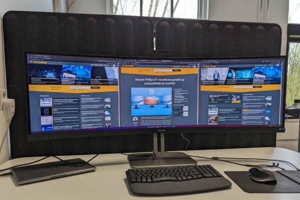 Review: HP E45c G5 vs. Philips 49B2U6900CH monitoren – groter tegen grootst