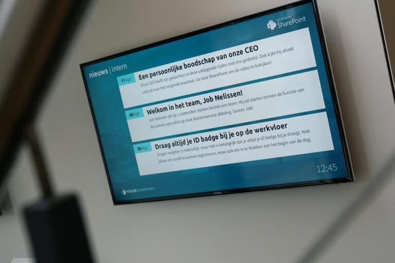 De kracht van het Integreren van SharePoint met Narrowcasting