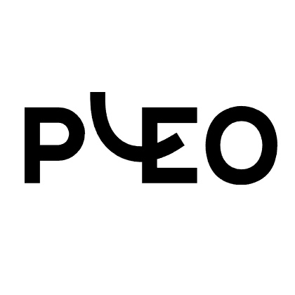 De afbeelding toont het woord "PLEO" in vette, zwarte hoofdletters met een gestileerde "L" die onder de "E" doorloopt.