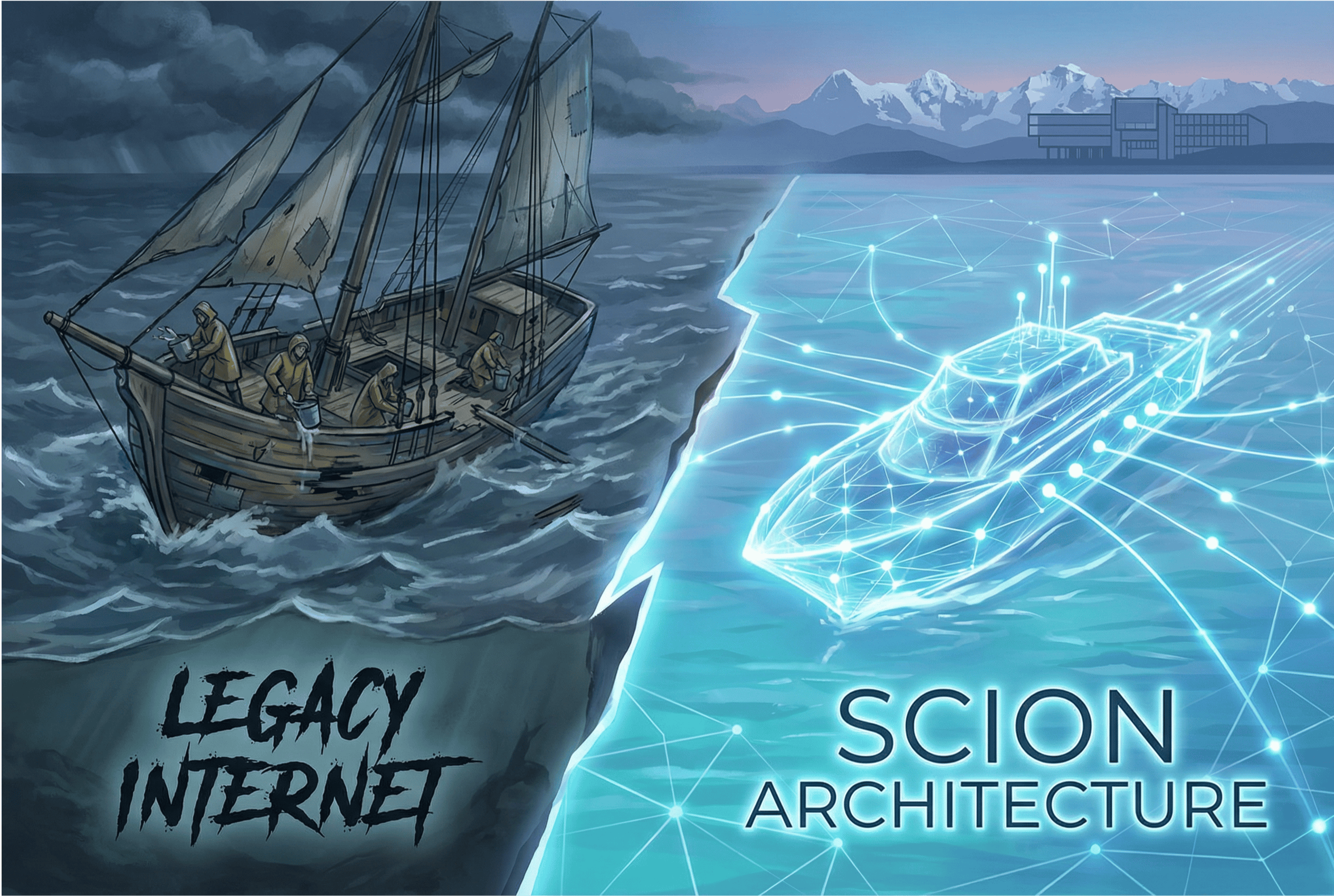 Image for the article: SCION: het vangnet onder het oude internet