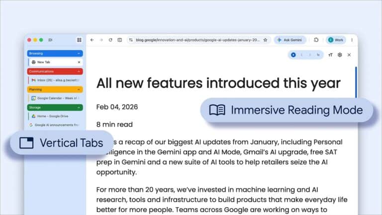 Google introduceert eindelijk verticale tabbladen in Chrome