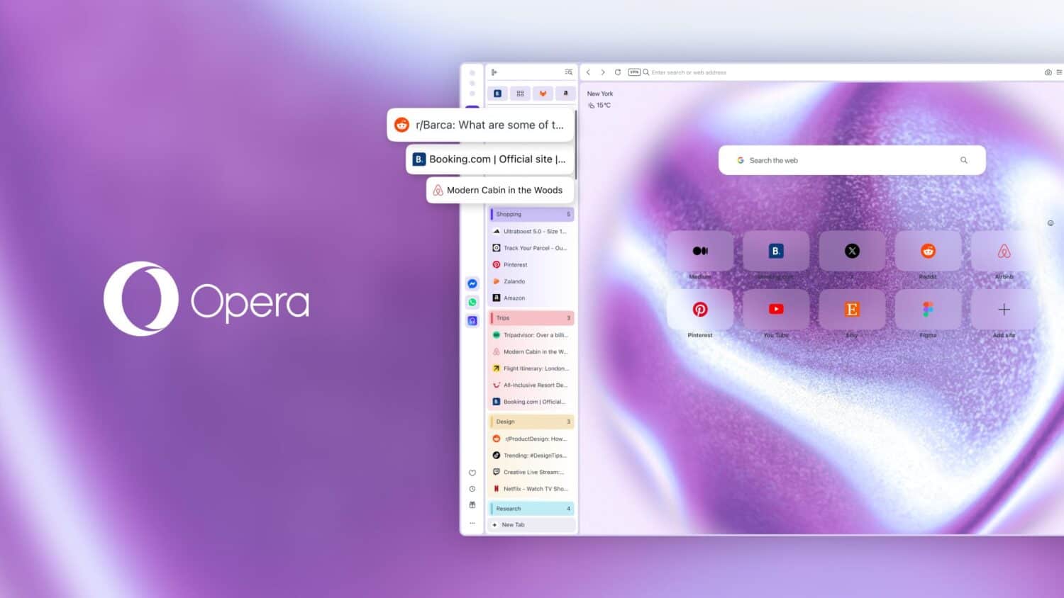 Opera verticale tabbladen