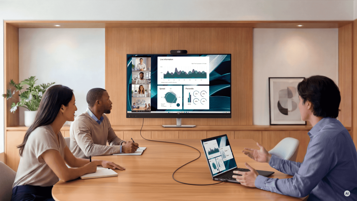 Dell Pro P 43 4K Huddle Conferencing Monitor Lifestyle 1